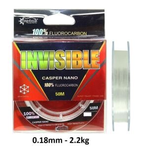 Captain Invisible Casper Nano 50m 0.18mm %100 Fluorocarbon Misina
