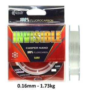 Captain Invisible Casper Nano 50m 0.16mm %100 Fluorocarbon Misina