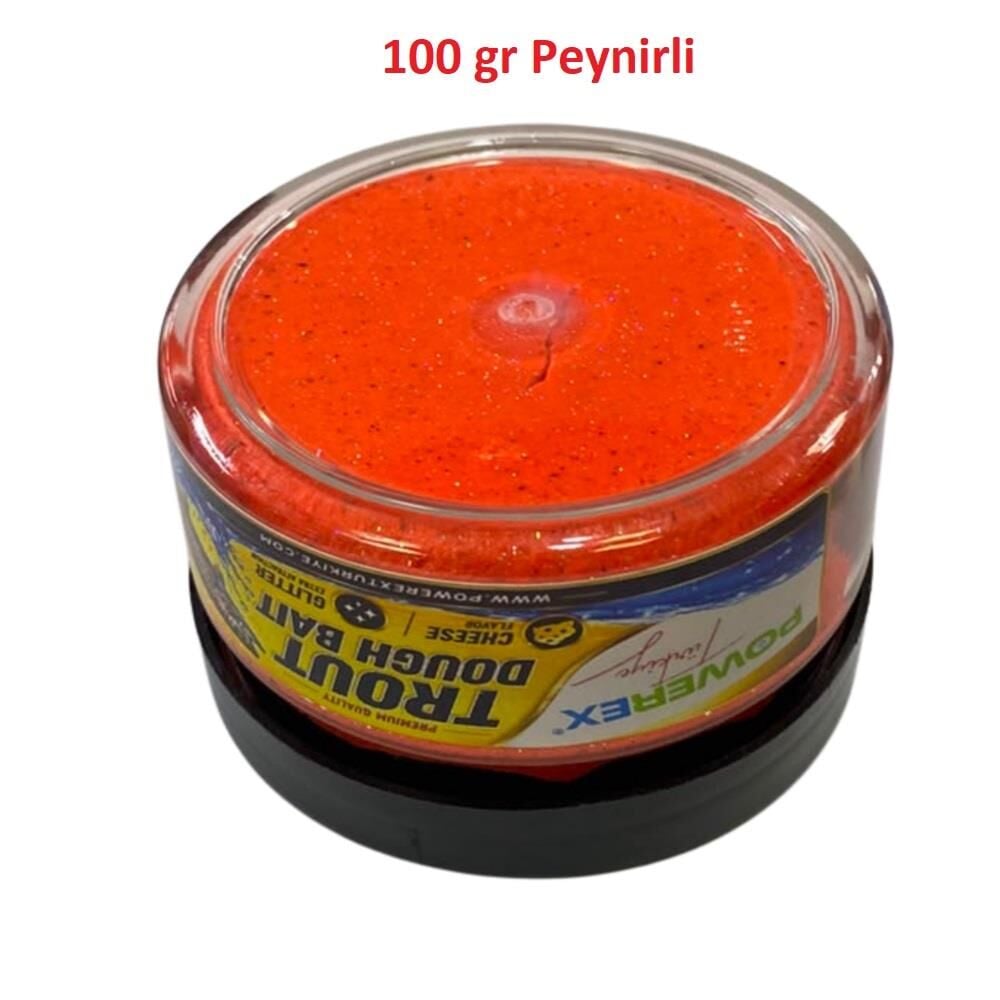 Powerex Trout Dough Turuncu Bait Peynir Aromalı Simli Alabalık ve Sazan Hamuru 100gr