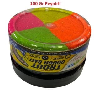 Powerex Trout Dough Gökkuşağı Bait Peynir Aromalı Simli Alabalık ve Sazan Hamuru 100gr