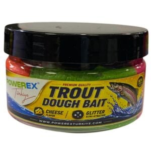 Powerex Trout Dough Gökkuşağı Bait Peynir Aromalı Simli Alabalık ve Sazan Hamuru 100gr