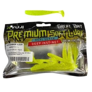 Ryuji Slim Shaker 6.5cm 1.4gr LRF Silikon Yem 10 lu Paket Green UV