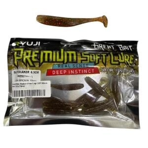 Ryuji Slim Shaker 6.5cm 1.4gr LRF Silikon Yem 10 lu Paket Brown