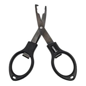 Kendo 4 inch 9.5cm Braid Scissors W / Split Ring Opener Katlanır Balıkçı Makası