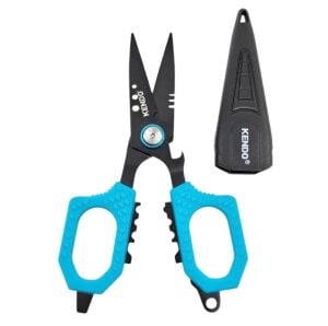 Kendo 4.7 inch 11cm Multi-Function Braid Scissors W / Sheath Balıkçı Makası