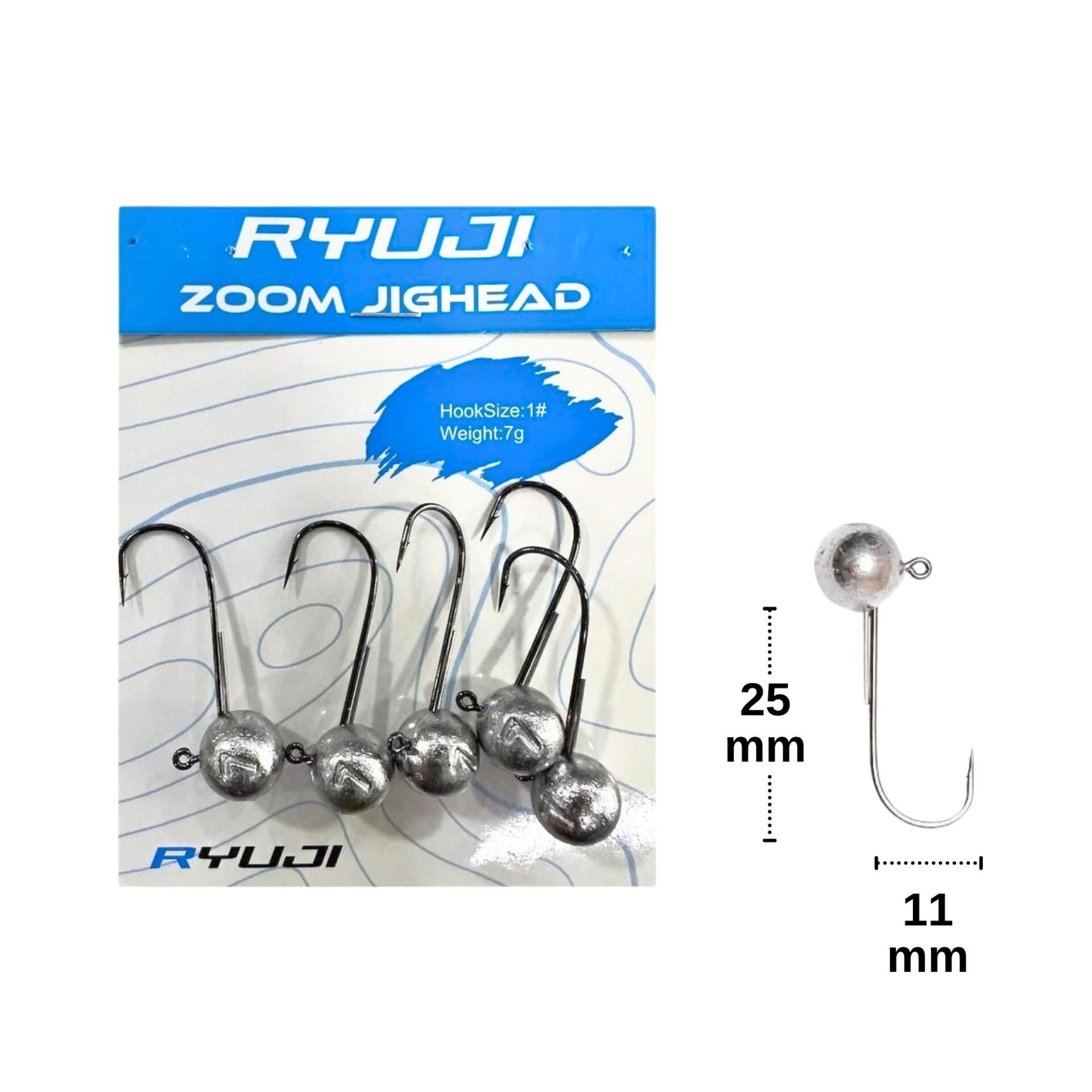 Ryuji Zoom 7gr İğne No:1 Çentiksiz Zoka Jighead (5 Adet)
