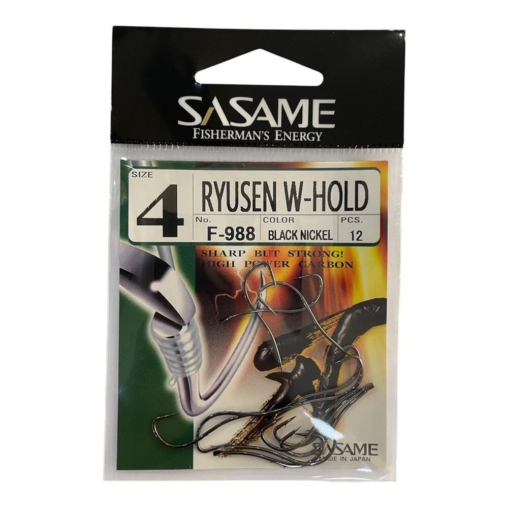 Sasame F-988 No:4 Ryusen W-Hold Black Olta İğnesi 12 Adet
