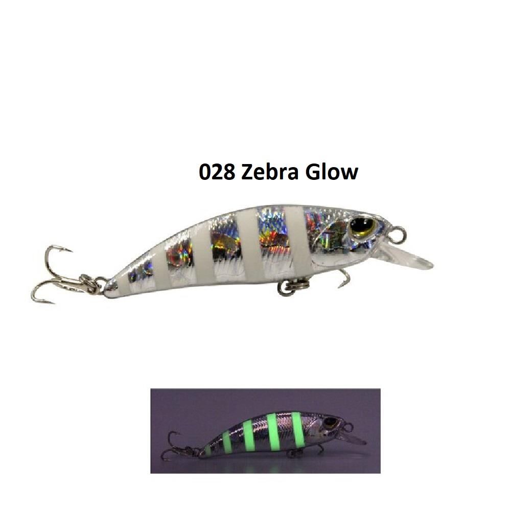 Fujin Ziggy S50 5cm 3.6gr 40-100cm Dalar LRF Maket Balık 028 Zebra Glow