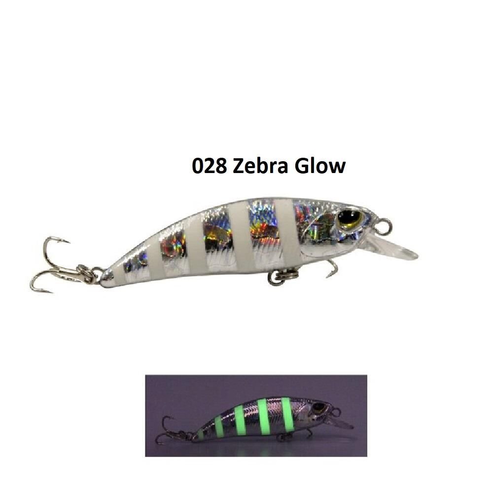 Fujin Ziggy S50 5cm 3.6gr 40-100cm Dalar LRF Maket Balık 028 Zebra Glow