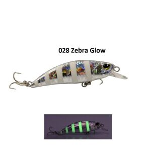 Fujin Ziggy S50 5cm 3.6gr 40-100cm Dalar LRF Maket Balık 028 Zebra Glow