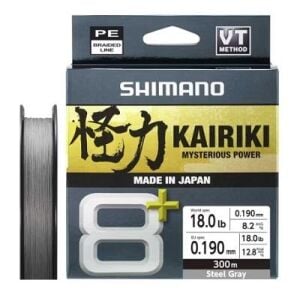 Shimano Kairiki 8+ 300 Mt 0.19mm İp Misina Steel Gray