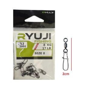 Ryuji RYJ 3004 No:8 Klipsli Fırdöndü (10 Adet)