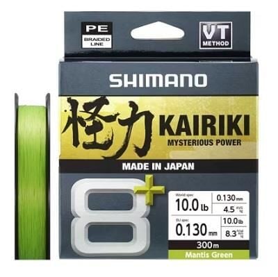 Shimano Kairiki 8+ 300 Mt 0.13mm İp Misina Mantis Green