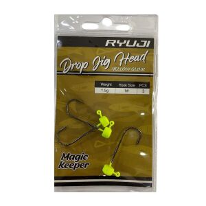 Ryuji Drop Jig Head Zoka 1.5gr No:1  3 Adet Yellow