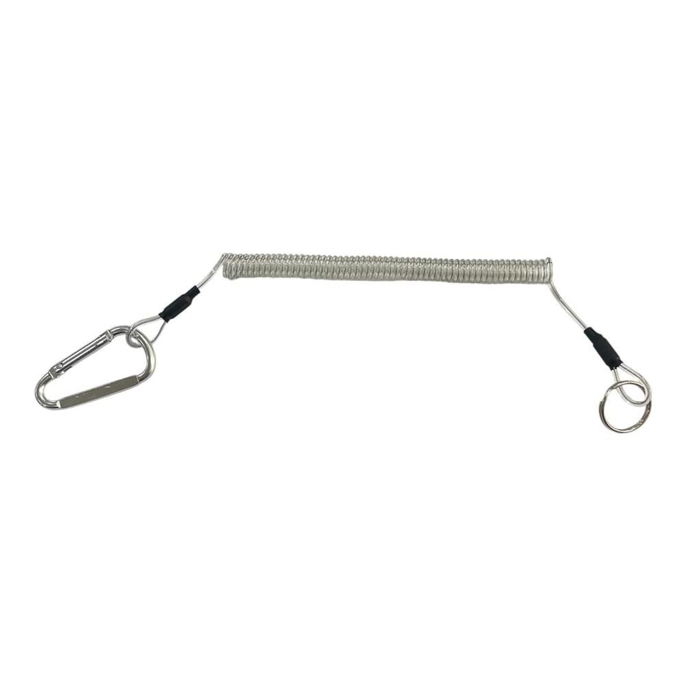 Powerex Spiral Karabinalı Balıkçı Askı Aparatı 21cm Gri