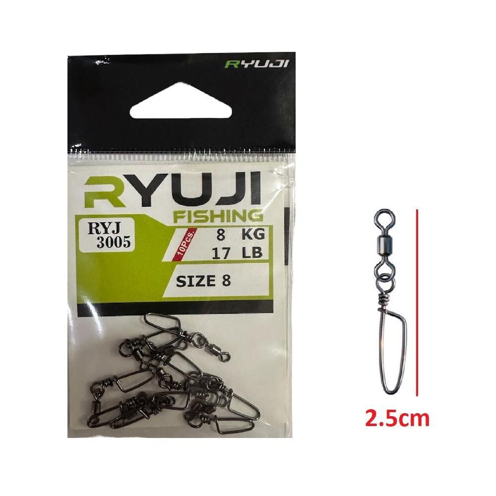 Ryuji RYJ 3005 No:8 Klipsli Fırdöndü (10 Adet)