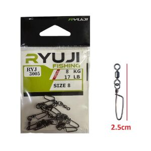 Ryuji RYJ 3005 No:8 Klipsli Fırdöndü (10 Adet)
