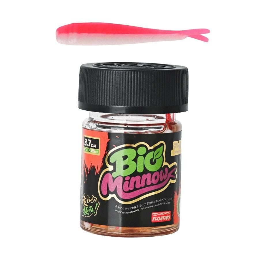 Fujin Bio Minnow 3.7cm Kokulu Sıvılı LRF Silikon Yem 25 Adet UV Pink Pearl