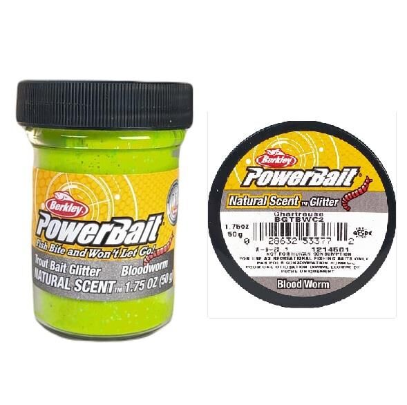 Berkley Powerbait Naturel Scent Bloodworm Simli Alabalık Hamuru Chartreuse