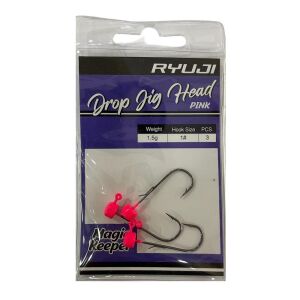 Ryuji Drop Jig Head Zoka 1.5gr No:1  3 Adet Pink