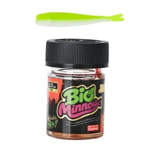 Fujin Bio Minnow 3.7cm Kokulu Sıvılı LRF Silikon Yem 25 Adet UV Green Pearl