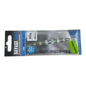 Savage Gear 3D Needle Jig 20gr 9cm Jig Yem Zebra Glow