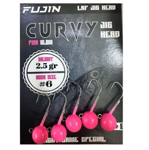 Fujin Curvy Jig Head Zoka 6 No 2.5gr (5 adet) Pink Glow