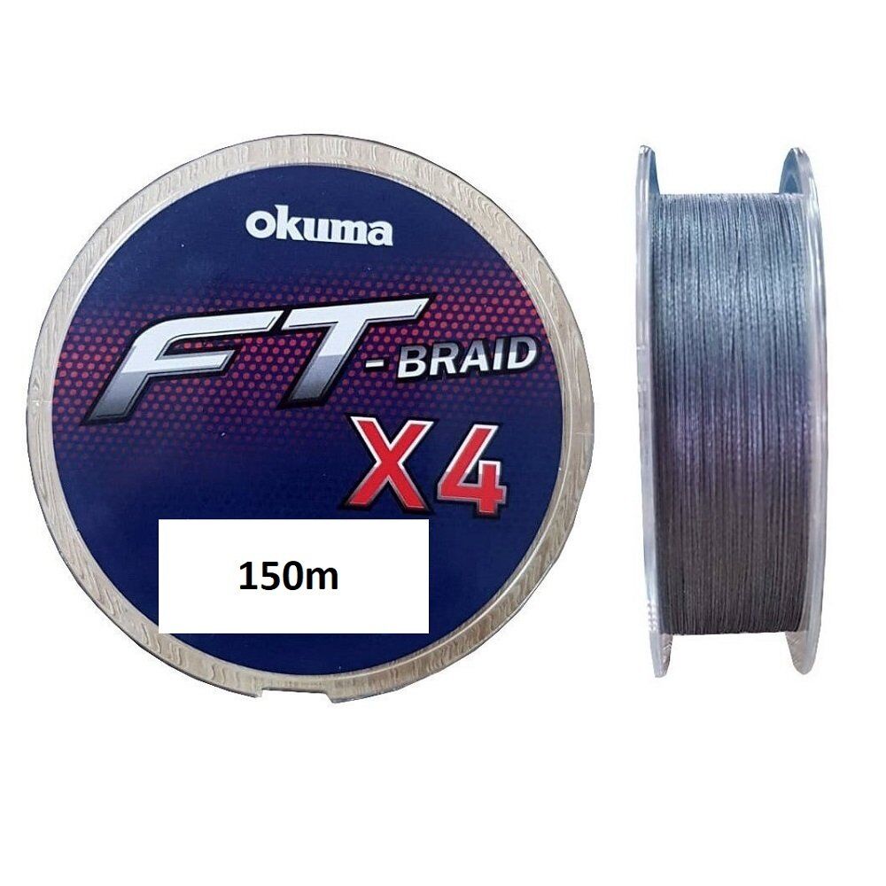 Okuma FT 4 Kat 150 m Gri İp Misina