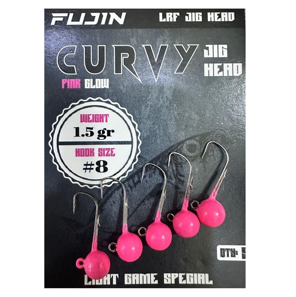 Fujin Curvy Jig Head Zoka 8 No 1.5gr (5 adet) Pink Glow