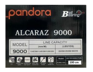 Pandora Alcaraz 9000 8+1BB Surf Olta Makinesi Gri Turuncu