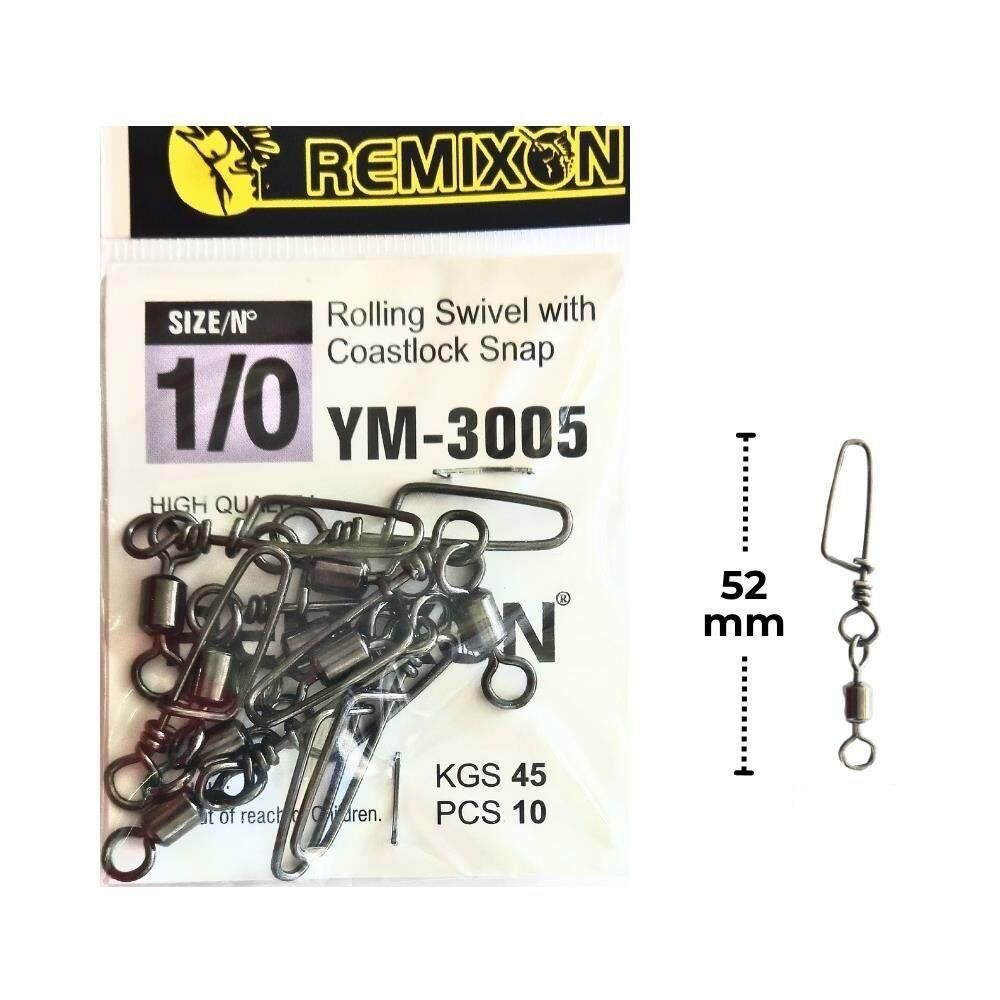 Remixon YM-3005 No:1/0 Klipsli Fırdöndü 10 adet