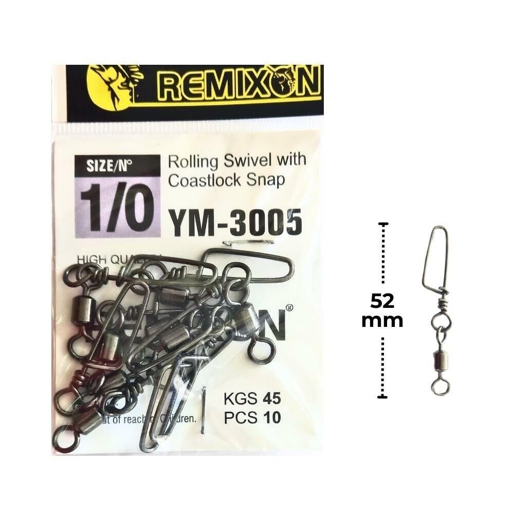 Remixon YM-3005 No:1/0 Klipsli Fırdöndü 10 adet