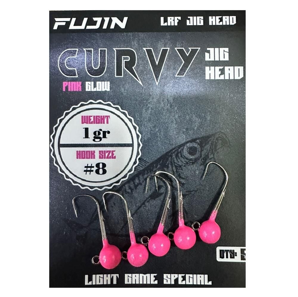 Fujin Curvy Jig Head Zoka 8 No 1gr (5 adet)  Pink Glow