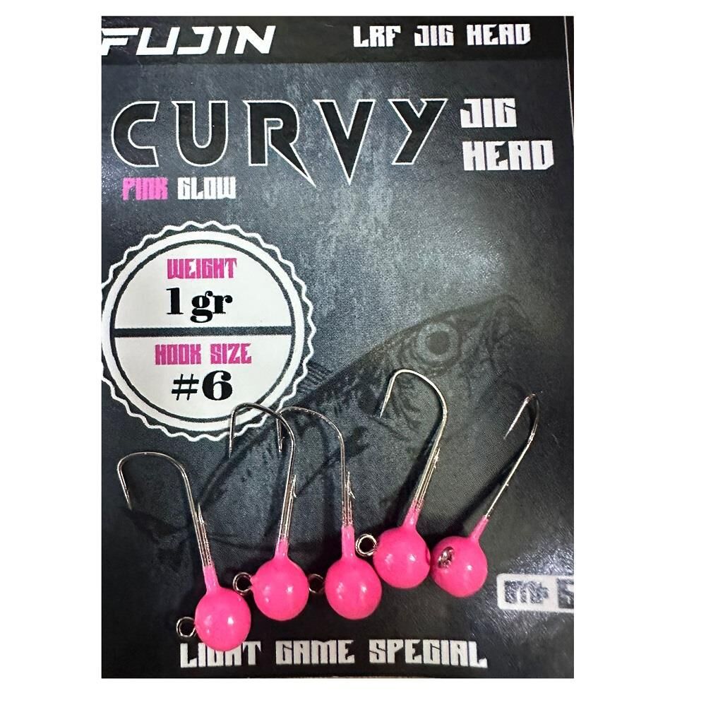 Fujin Curvy Jig Head Zoka 6 No 1gr (5 adet) Pink Glow