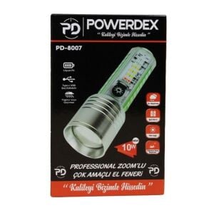 Powerdex PD-8007 Zoomlu Çok Amaçlı El Feneri