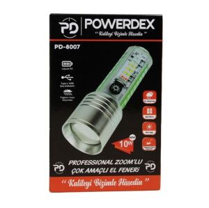 Powerdex PD-8007 Zoomlu Çok Amaçlı El Feneri