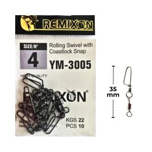 Remixon YM-3005 No:4 Klipsli Fırdöndü 10 adet