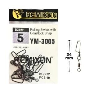 Remixon YM-3005 No:5 Klipsli Fırdöndü 10 adet