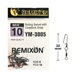 Remixon YM-3005 No:10 Klipsli Fırdöndü 10 adet