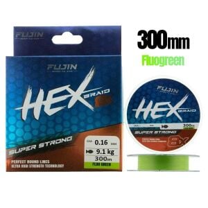Fujin Yeni Hex 8x 0.16mm 300mt Fluo Green İp Misina