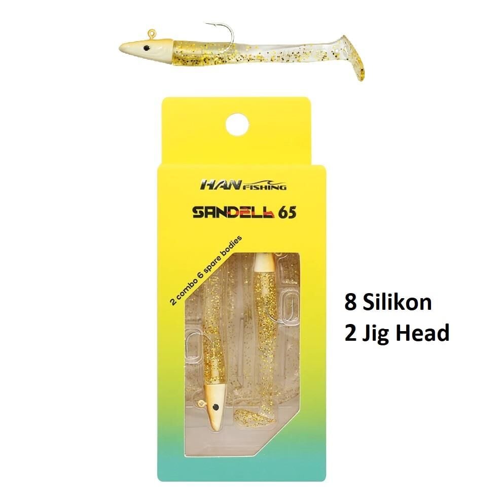 Hanfish Sandeel 65mm 6.5cm 3.2gr LRF Silikon Yem Seti (2+8) SL650 Sandfish