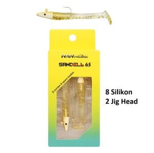 Hanfish Sandeel 65mm 6.5cm 3.2gr LRF Silikon Yem Seti (2+8) SL650 Sandfish