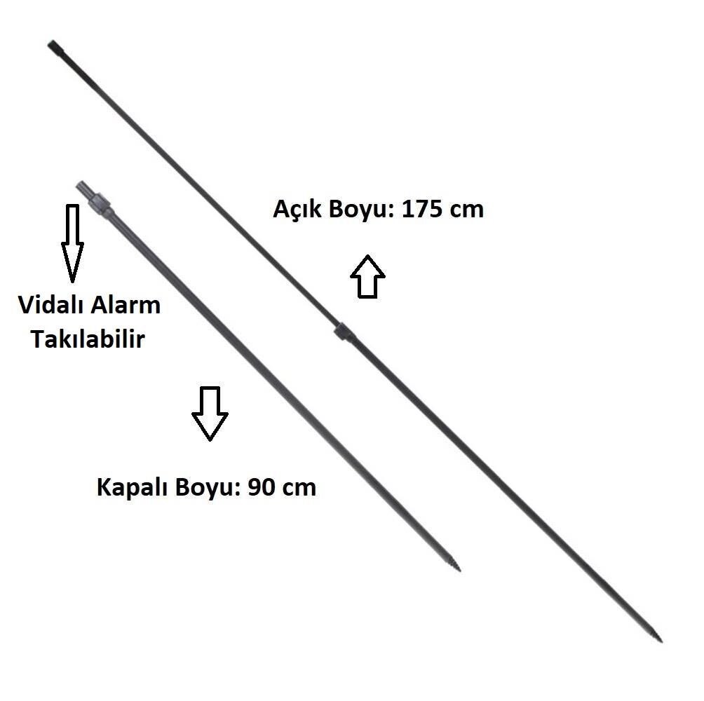 Kudos Teleskopik Bankstick 90-175cm Siyah