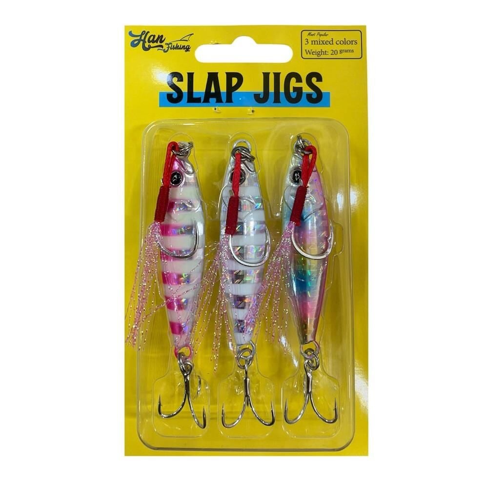Hanfish Slap Jig UV&Glow Mix 20gr 5.5cm Jig Yem Seti 3 Adet