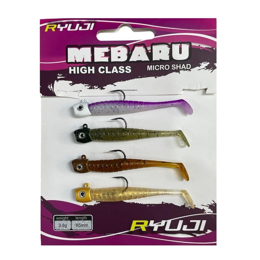 Ryuji Mebaru Micro Shad 6.5cm 3.8gr LRF Silikon Yem Seti 4 adet Natural Mix