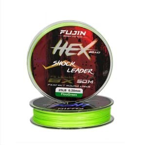 Fujin Hex Braid 8x 0.20mm 50mt Fluo Green PE İP Shock Leader