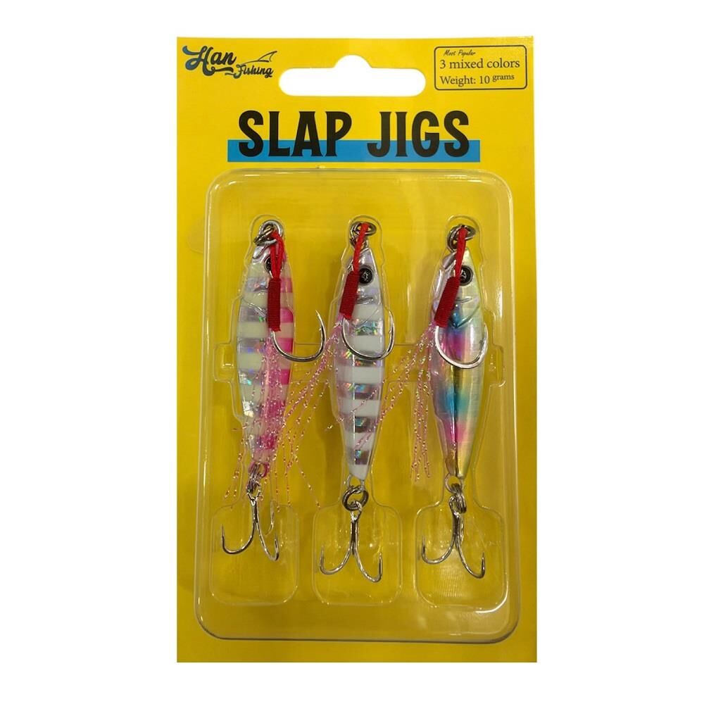 Hanfish Slap Jig UV&Glow Mix 10gr 4.5cm Jig Yem Seti 3 Adet