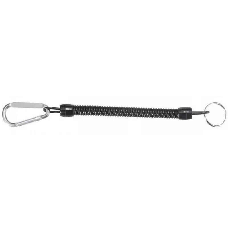 Spiral Karabinalı Balıkçı Askı Aparatı 21cm Gri