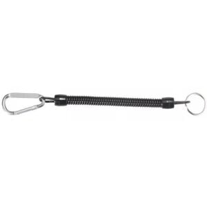 Spiral Karabinalı Balıkçı Askı Aparatı 21cm Gri