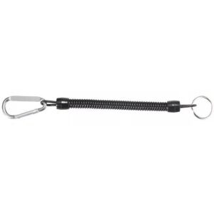 Spiral Karabinalı Balıkçı Askı Aparatı 21cm Gri